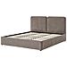 Letto Contenitore Ciniglia Arbois 180 X 200 Cm Tortora - Foto miniatura 4
