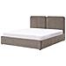 Letto Contenitore Ciniglia Arbois 180 X 200 Cm Tortora - Foto miniatura 5