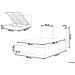 Letto Contenitore Ciniglia Arbois 180 X 200 Cm Tortora - Foto miniatura 8