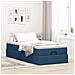 Struttura Letto Pouf con Materasso Blu 80x200 cm in Tessuto - Foto miniatura 3