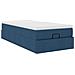 Struttura Letto Pouf con Materasso Blu 80x200 cm in Tessuto - Foto miniatura 6