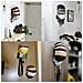 Organizzatore Porta Cappelli Neri - Set Da 2, Supporto Da Parete, Nessun Trapano Richiesto - Foto miniatura 2