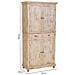 Armadio In Legno Beige Fatto A Mano 85x40x180h Cm - Foto miniatura 3