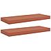 Scaffale da parete 2 pcs Rosso 60 x 23 x 4 cm Legno multistrato - Foto miniatura 1