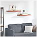 Scaffale da parete 2 pcs Rosso 60 x 23 x 4 cm Legno multistrato - Foto miniatura 2