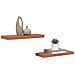 Scaffale da parete 2 pcs Rosso 60 x 23 x 4 cm Legno multistrato - Foto miniatura 3