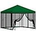Gazebo da giardino con pareti laterali 3 x 3 m Verde - Foto miniatura 1