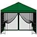 Gazebo da giardino con pareti laterali 3 x 3 m Verde - Foto miniatura 5