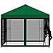 Gazebo da giardino con pareti laterali 3 x 3 m Verde - Foto miniatura 6