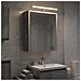 Mobiletto per specchio da bagno con lo scaffale Grigio cemento - Foto miniatura 2