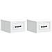 Mobiletto da notte a muro 2 pcs Bianco 34,5 x 33 x 20 cm - Foto miniatura 1