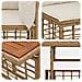 Set Divano da Giardino 4 pz Naturale e Bianco Crema polyrattan - Foto miniatura 8