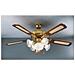 7066OL Ventilatore da Soffitto 5 Pale Diametro 130 cm Kit Luce Colore Noce  - Foto miniatura 3