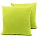 Coppia Cuscini Arredo Imbottiti Tessuto Ottoman In Tinta Unita Colore Verde 29 60x60 Verde 29 - Foto miniatura 3