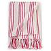 Copriletto In Cotone A Strisce 220x250 Cm Rosa E Bianco - Foto miniatura 4