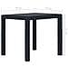 Tavolo Da Giardino Antracite 79x79x72 Cm Plastica Stile Rattan - Foto miniatura 4