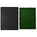 Toilette Animali con Vassoio e Prato Finto Verde 64x51x3cm WC - Foto miniatura 6