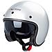 Casco Moto Jet Cafe Racer Omologato Ece 22-05 Parasole Scooter Argento M - Foto miniatura 1