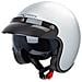 Casco Moto Jet Cafe Racer Omologato Ece 22-05 Parasole Scooter Argento M - Foto miniatura 3