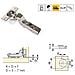 1011807 Kit Cerniera Collo Alto Con Scodellino Ø35mm 100chiusura Soft E Basetta Euro Con Regolazione Eccentrica, Set Di 20 - Foto miniatura 2
