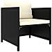 Set Divani Da Giardino 4 Pz Con Cuscini In Polyrattan Nero - Foto miniatura 7