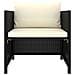 Set Divani Da Giardino 4 Pz Con Cuscini In Polyrattan Nero - Foto miniatura 8