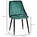 Sedie Moderne e Imbottite da Salotto, Soggiorno, Cucina, Sala da Pranzo, Set 2 Pz, Sedia Imbottita Dimensioni 50 x 56.5 x 85 cm Colore Verde - Foto miniatura 3