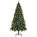 Albero Di Natale Artificiale Con Luci A Led E Pigne Verde 180cm - Foto miniatura 1