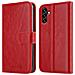 Custodia Compatibile Con Samsung Galaxy A13 5g In Rosso Vinaccia - Coperchio Protettiva Con Chiusura Magnetica, Funzione Stand E Tasca Per Le Carte - Foto miniatura 8