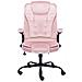 Sedia Da Ufficio Rosa In Velluto - Foto miniatura 4