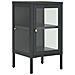 Credenza Antracite 38x35x70 Cm In Acciaio E Vetro - Foto miniatura 1
