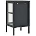Credenza Antracite 38x35x70 Cm In Acciaio E Vetro - Foto miniatura 8