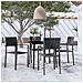 Set Mobili Da Pranzo Per Giardino 5 Pz Nero - Foto miniatura 1
