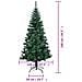 Albero Di Natale Artificiale Punte Iridescenti Verde 240 Cm Pvc - Foto miniatura 6