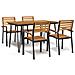Set Pranzo Da Giardino 5 Pz Legno Massello Di Acacia E Metallo - Foto miniatura 1