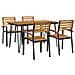 Set Pranzo Da Giardino 5 Pz Legno Massello Di Acacia E Metallo - Foto miniatura 2