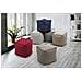 Pouf Annalaura, Pouf Multifunzione, 100% Made In Italy, Poltroncina Relax In Tessuto Imbottito, Cm 45x45h45, Rosso - Foto miniatura 1