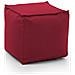 Pouf Annalaura, Pouf Multifunzione, 100% Made In Italy, Poltroncina Relax In Tessuto Imbottito, Cm 45x45h45, Rosso - Foto miniatura 3