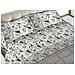 Completo Lenzuola Letto 100% Cotone Made Italy Disegno Animalier Cn Singolo Grigio - Foto miniatura 1
