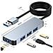 Hub Usb 3.0 Ad Alta Velocità Con 4 Porte - Elegante Ed Efficiente - Foto miniatura 1