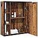 Mobile da Bagno con Specchio Legno Antico 60x16x60cm Truciolato - Foto miniatura 2