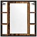 Mobile da Bagno con Specchio Legno Antico 60x16x60cm Truciolato - Foto miniatura 4