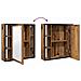 Mobile da Bagno con Specchio Legno Antico 60x16x60cm Truciolato - Foto miniatura 7