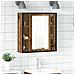 Mobile da Bagno con Specchio Legno Antico 60x16x60cm Truciolato - Foto miniatura 1