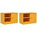 Mobili Tv 2 Pz Giallo Senape 67x39x44 Cm In Acciaio - Foto miniatura 2