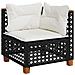 Set Divani da Giardino 5 pz con Cuscini in Polyrattan Nero - Foto miniatura 3