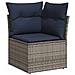 Set Divani da Giardino con Cuscini 7pz Nero Polyrattan Acacia - Foto miniatura 4