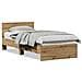 Struttura Letto senza Materasso e Testiera Rovere Artigianale 90x200 cm - Foto miniatura 4
