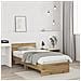 Struttura Letto senza Materasso e Testiera Rovere Artigianale 90x200 cm - Foto miniatura 5