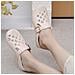 Scarpe Da Donna Basse Antiscivolo Compatibili Con Stile Casual, Chiusura A Punta, Scarpe Forate In Pvc Color Avorio Per Uso Esterno E Interno  M - Foto miniatura 4